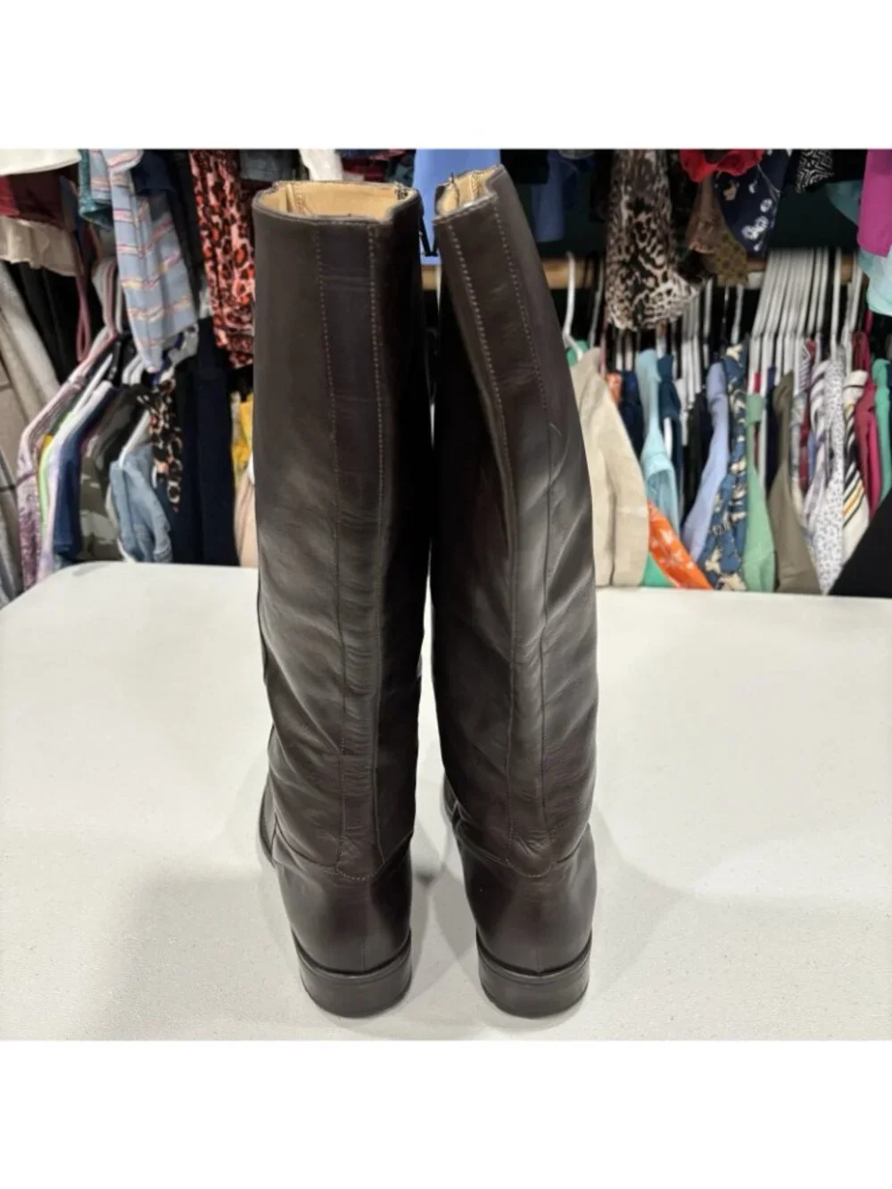 J Crew old money Riding Boots Made In Italy Brown Leather Women 10